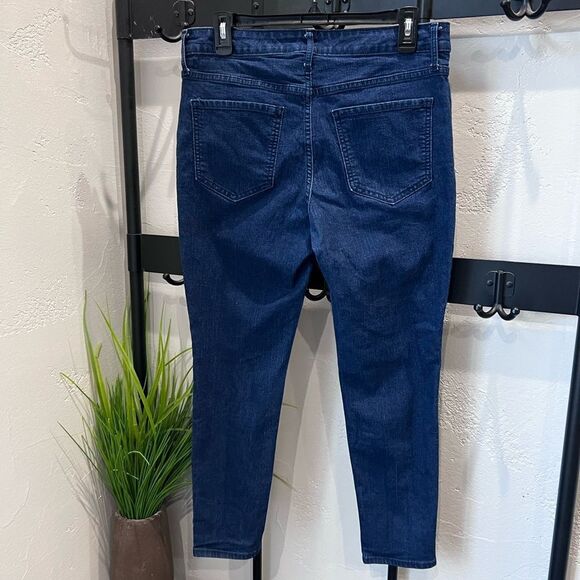 Old Navy mid-rise super skinny Dark Blue Denim Jeans Size 12 Short - Picture 4 of 14